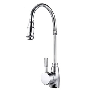 Pull Down Commerical Cold Water Mixed 360 Gegree Single Handle Kitchen Faucet 