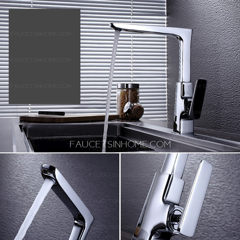 Nordic Modern Rotary Brass Kitchen Faucet Telescopic Mixer Taps