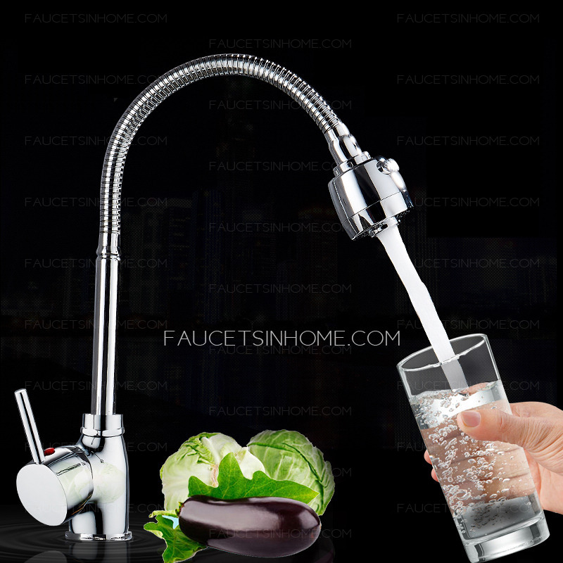 Matte Black Single Handle 360 Degree Universal Kitchen Sink Faucets