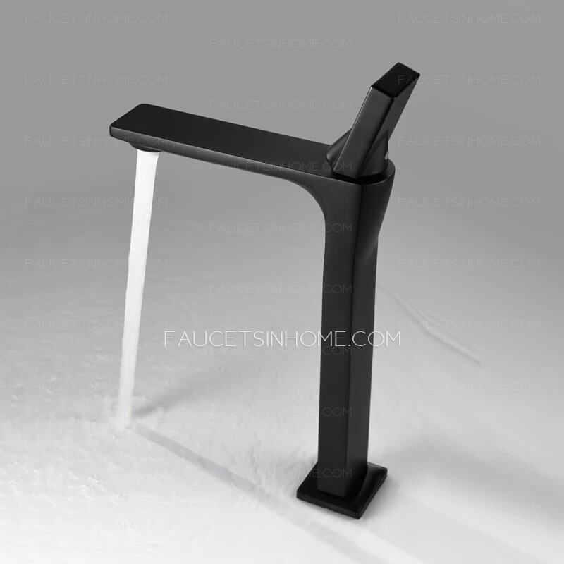 Matter Black Painting Single Handle Bathroom Sink Faucet Nordic Mixer Tap