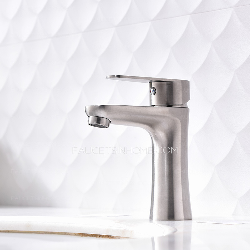 304 Stainless Steel Single Handle Bathroom Sink Faucet Floor Mounted