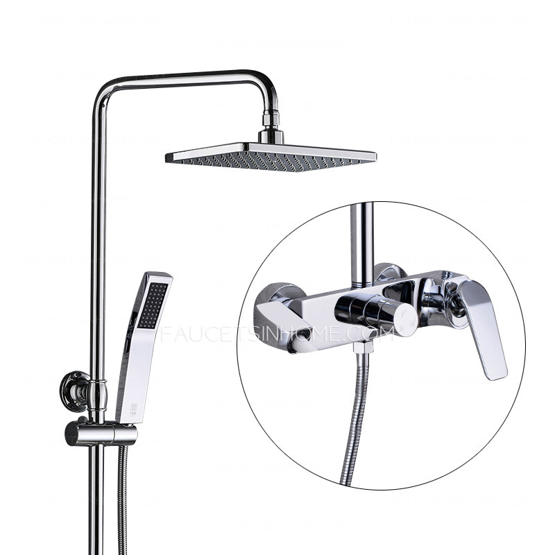 Waterfall Brass Rainfall Faucets Modern Mixer Bathroom Shower Taps