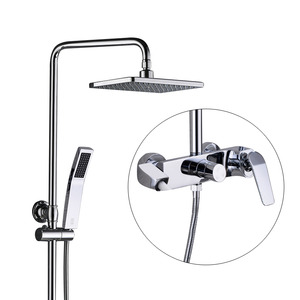 Waterfall Brass Rainfall Faucets Modern Mixer Bathroom Shower Taps