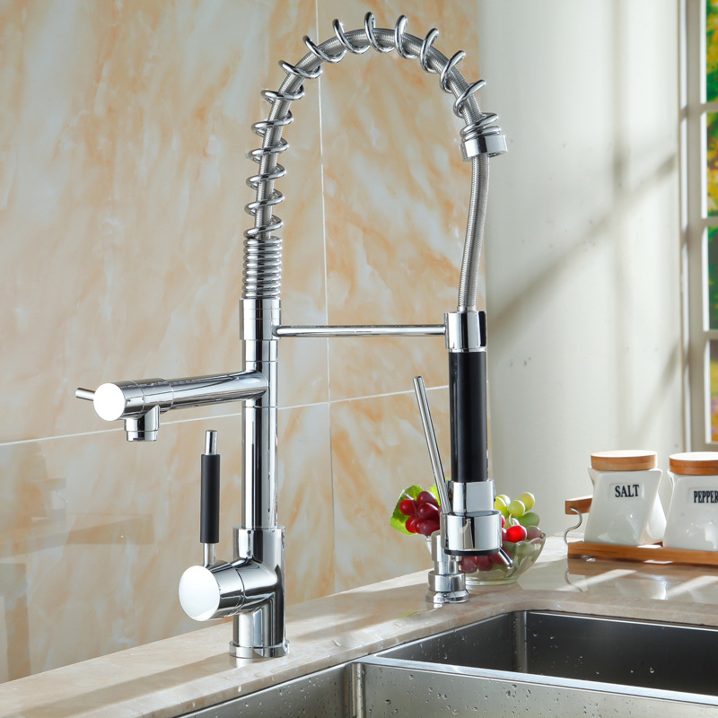 Advanced Spring Design Dual Use Vertical Kitchen Faucet Hot And Cold