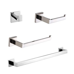 Bathroom Hardware Set Accessories 4-Piece Paper Towel Holder Towel Bar Set Towel Rack Robe Hook Bathroom Decor Stainless Steel