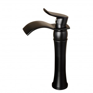 Junhai Xu Antique Black Oil Rubbed Waterfall Basin Faucet Hot and Cold