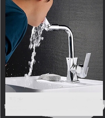 Convenient Rotatable One Hole Cold And Hot Water Bathroom Sink Faucet