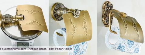 Antique Brass Toilet Paper Holder