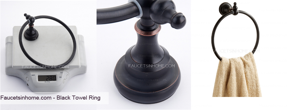 Black Towel Ring