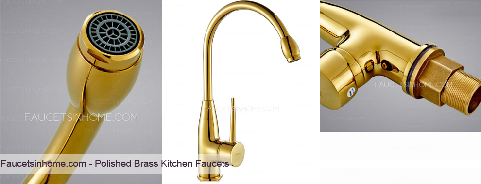 Polished Brass Kitchen Faucets